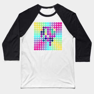Pastel Geometric Rainbow Baseball T-Shirt
